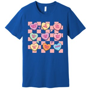 Cute Nurse Conversation Hearts Valentines Day Nursing Gift Premium T-Shirt