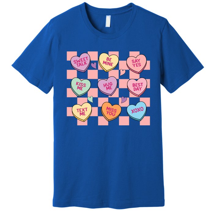 Cute Nurse Conversation Hearts Valentines Day Nursing Gift Premium T-Shirt