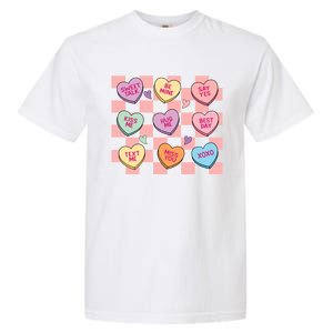 Cute Nurse Conversation Hearts Valentines Day Nursing Gift Garment-Dyed Heavyweight T-Shirt