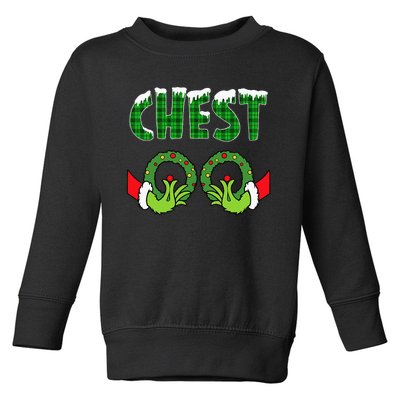 chest nuts christmas   matching couple chestnuts  Toddler Sweatshirt