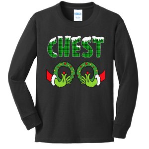 chest nuts christmas   matching couple chestnuts  Kids Long Sleeve Shirt