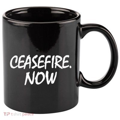 Ceasefire NOW 11oz C Handle Ceramic Mug