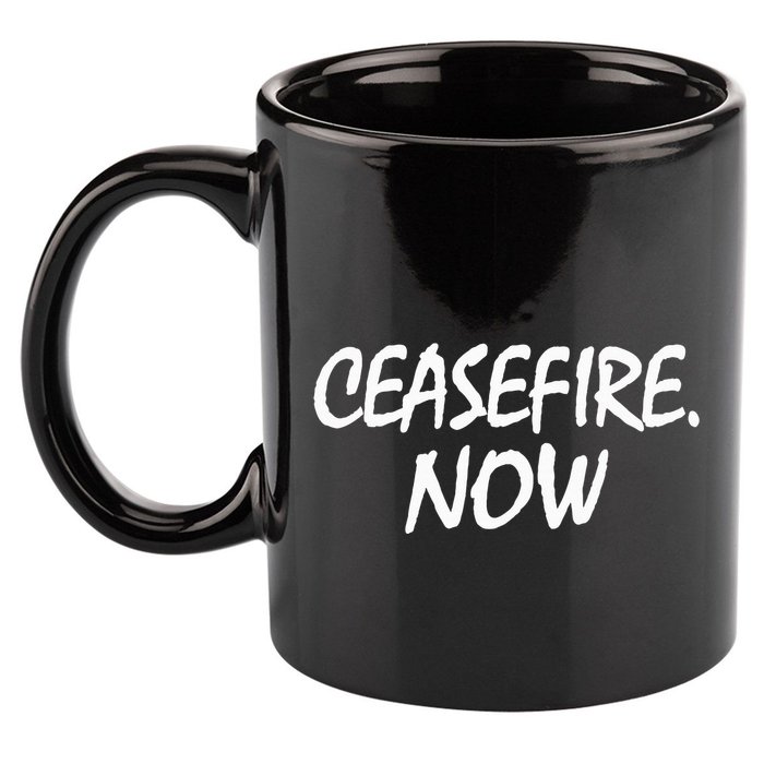 Ceasefire NOW 11oz C Handle Ceramic Mug