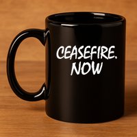 Ceasefire NOW 11oz C Handle Ceramic Mug