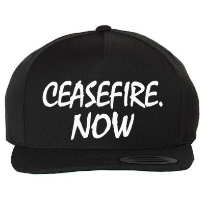 Ceasefire NOW Wool Snapback Cap