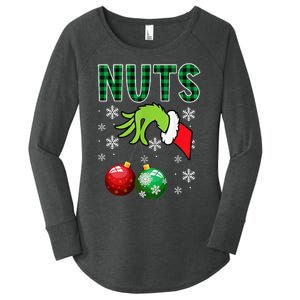 Chest Nuts Christmas Funny Matching Couple Chestnuts  Women's Perfect Tri Tunic Long Sleeve Shirt