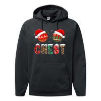 Chest Nuts Couple Christmas Pajama Gift  Performance Fleece Hoodie