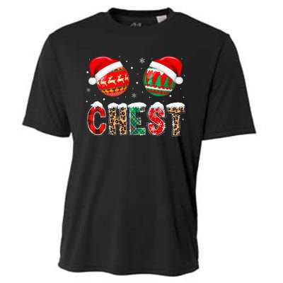 Chest Nuts Couple Christmas Pajama Gift  Cooling Performance Crew T-Shirt