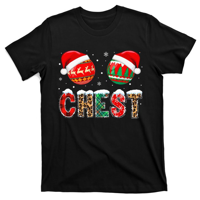 Chest Nuts Couple Christmas Pajama Gift  T-Shirt