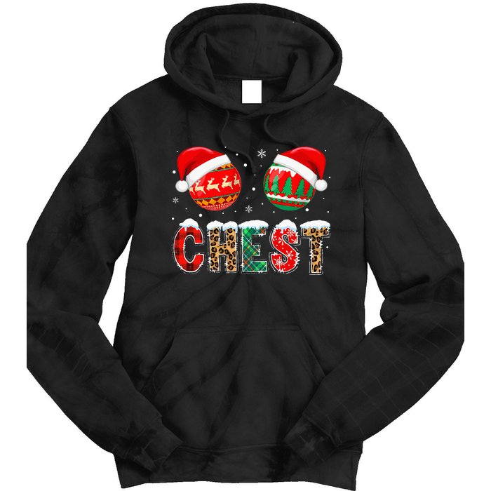 Chest Nuts Couple Christmas Pajama Gift  Tie Dye Hoodie