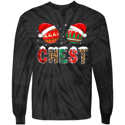 Chest Nuts Couple Christmas Pajama Gift  Tie-Dye Long Sleeve Shirt