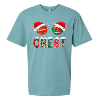 Chest Nuts Couple Christmas Pajama Gift  Sueded Cloud Jersey T-Shirt