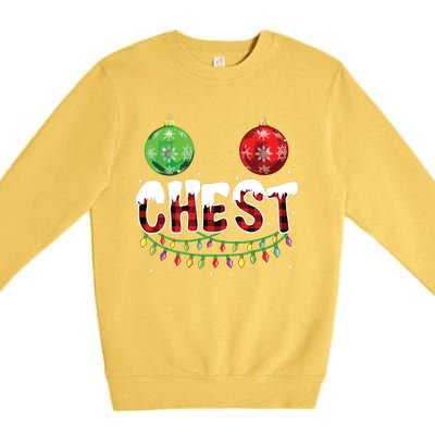 Chest Nuts Christmas Shirts Funny Matching Couple Chestnuts Premium Crewneck Sweatshirt