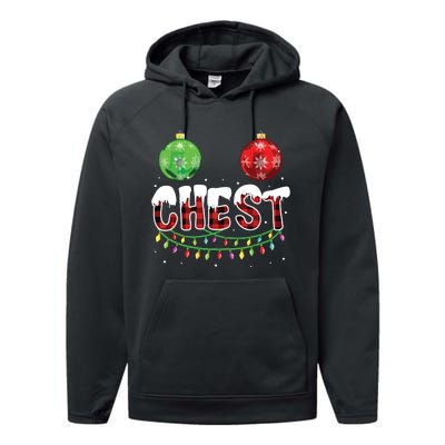 Chest Nuts Christmas Shirts Funny Matching Couple Chestnuts Performance Fleece Hoodie