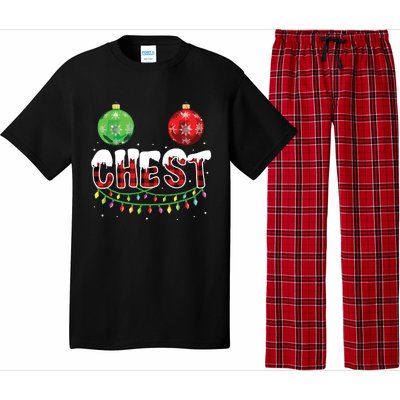 Chest Nuts Christmas Shirts Funny Matching Couple Chestnuts Pajama Set