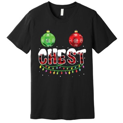 Chest Nuts Christmas Shirts Funny Matching Couple Chestnuts Premium T-Shirt