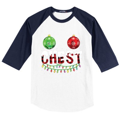 Chest Nuts Christmas Shirts Funny Matching Couple Chestnuts Baseball Sleeve Shirt