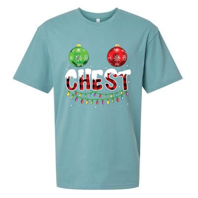 Chest Nuts Christmas Shirts Funny Matching Couple Chestnuts Sueded Cloud Jersey T-Shirt