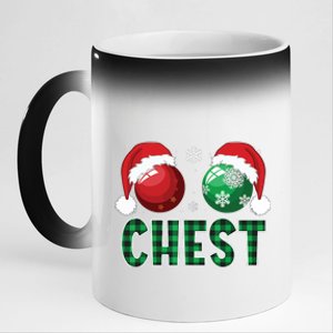 Chest Nuts Christmas Shirts Funny Matching Couple Chestnuts 11oz Black Color Changing Mug