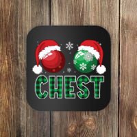 Chest Nuts Christmas Shirts Funny Matching Couple Chestnuts Coaster