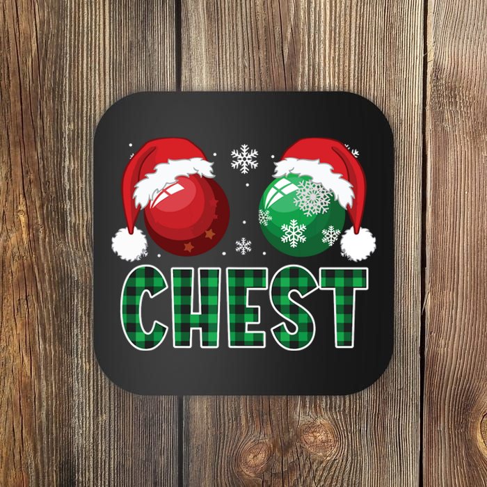 Chest Nuts Christmas Shirts Funny Matching Couple Chestnuts Coaster