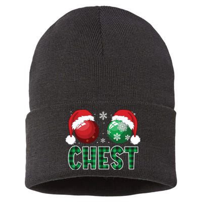 Chest Nuts Christmas Shirts Funny Matching Couple Chestnuts Sustainable Knit Beanie