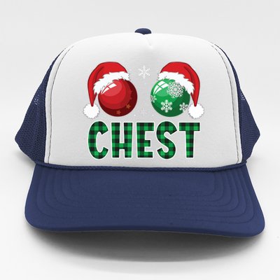 Chest Nuts Christmas Shirts Funny Matching Couple Chestnuts Trucker Hat