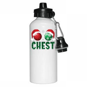 Chest Nuts Christmas Shirts Funny Matching Couple Chestnuts Aluminum Water Bottle