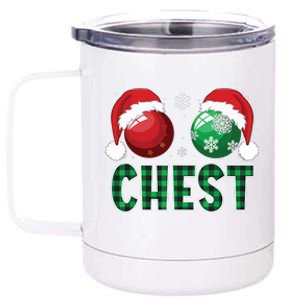 Chest Nuts Christmas Shirts Funny Matching Couple Chestnuts 12 oz Stainless Steel Tumbler Cup