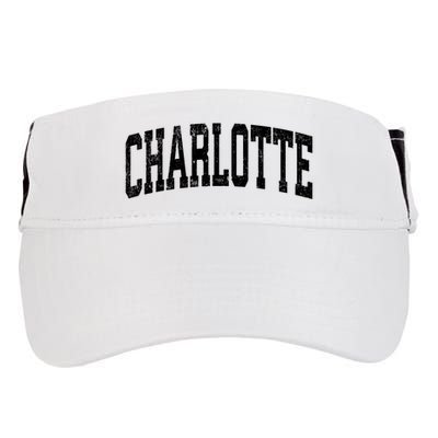 Charlotte North Carolina Nc Vintage Athletic Sports Design Sweat Adult Drive Performance Visor