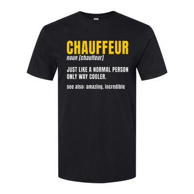 Chauffeur Noun Carpooler Professional Driver Private Limo Softstyle® CVC T-Shirt