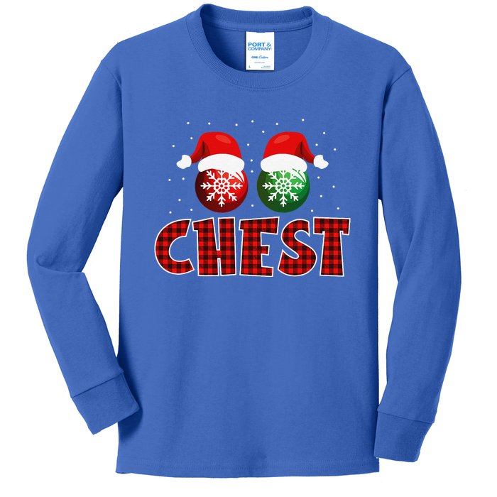 Chest Nuts Christmas Matching Couples Chestnuts Kids Long Sleeve Shirt