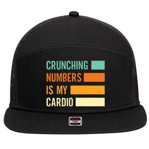 Crunching Numbers CPA Accounting Accountant 7 Panel Mesh Trucker Snapback Hat