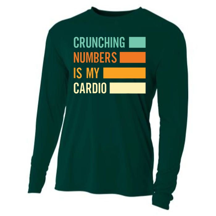 Crunching Numbers CPA Accounting Accountant Cooling Performance Long Sleeve Crew