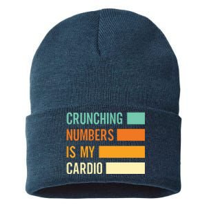 Crunching Numbers CPA Accounting Accountant Sustainable Knit Beanie