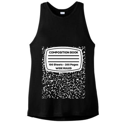 Composition Notebook Costume Matching Group Halloween Ladies PosiCharge Tri-Blend Wicking Tank