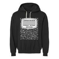 Composition Notebook Costume Matching Group Halloween Garment-Dyed Fleece Hoodie