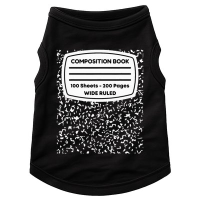 Composition Notebook Costume Matching Group Halloween Doggie Tank