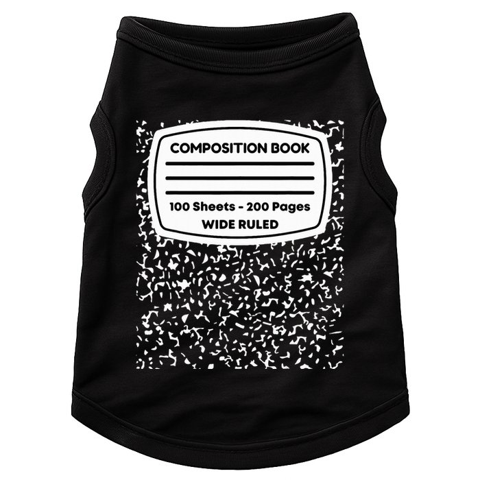 Composition Notebook Costume Matching Group Halloween Doggie Tank