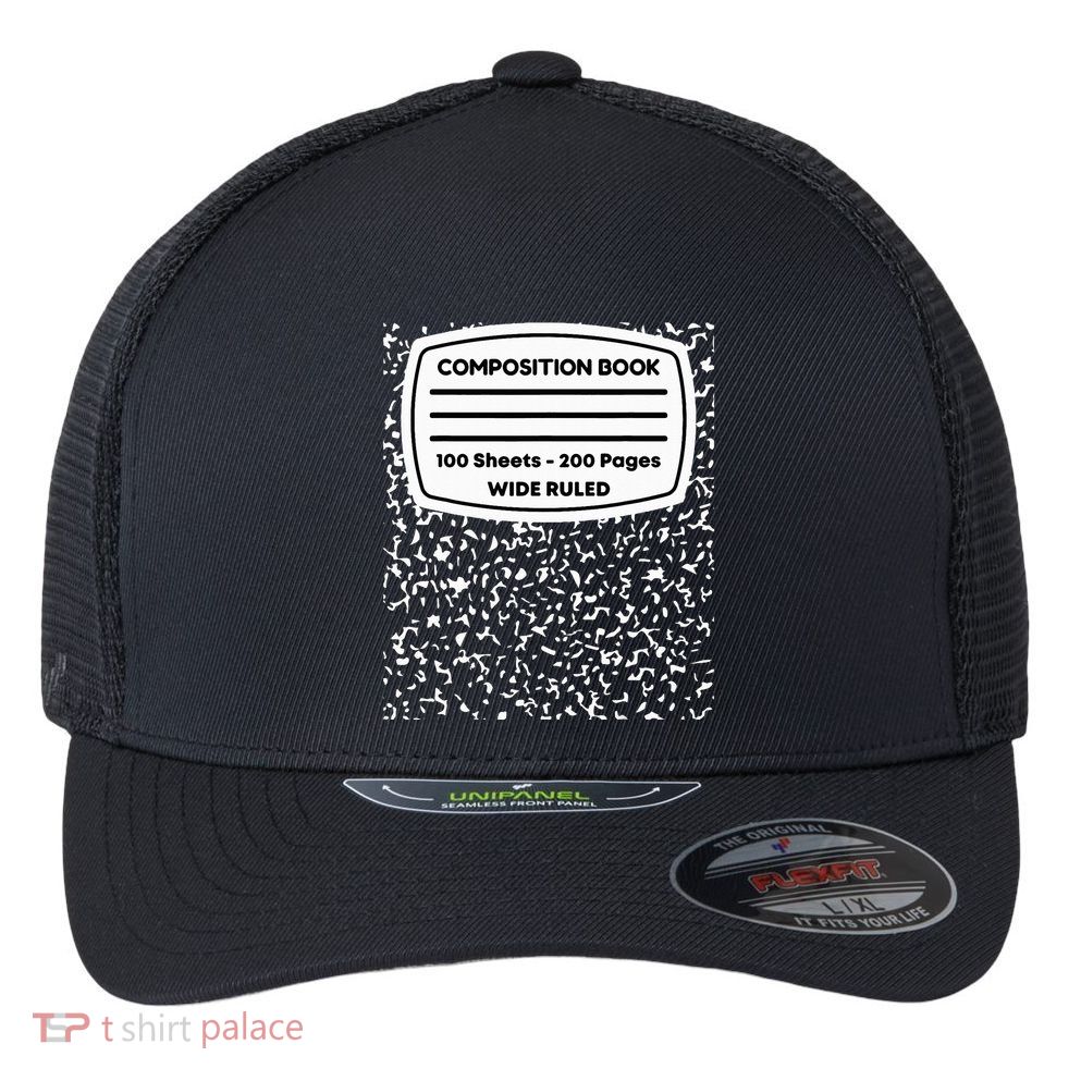 Composition Notebook Costume Matching Group Halloween Flexfit Unipanel Trucker Cap