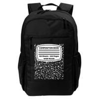 Composition Notebook Costume Matching Group Halloween Backpack