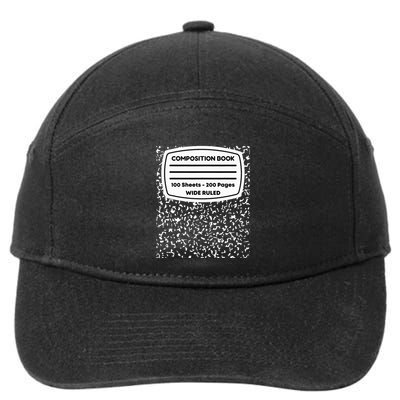 Composition Notebook Costume Matching Group Halloween 7-Panel Snapback Hat