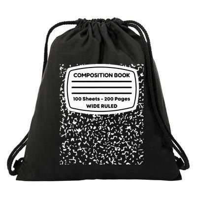 Composition Notebook Costume Matching Group Halloween Drawstring Bag
