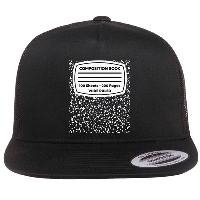 Composition Notebook Costume Matching Group Halloween Flatbill Hat