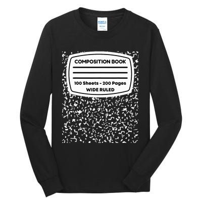 Composition Notebook Costume Matching Group Halloween Tall Long Sleeve T-Shirt