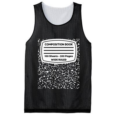 Composition Notebook Costume Matching Group Halloween Mesh Reversible Basketball Jersey Tank
