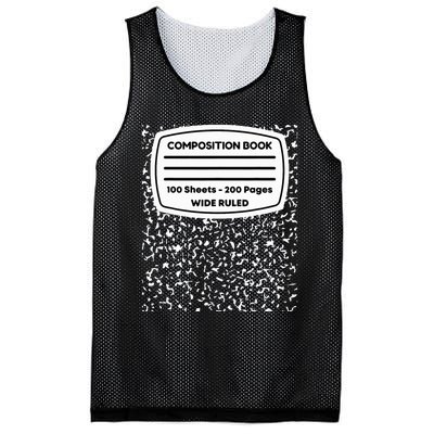 Composition Notebook Costume Matching Group Halloween Mesh Reversible Basketball Jersey Tank