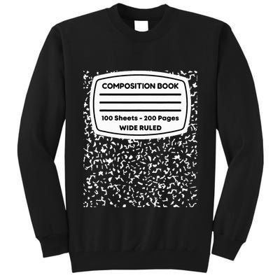 Composition Notebook Costume Matching Group Halloween Tall Sweatshirt