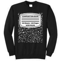 Composition Notebook Costume Matching Group Halloween Tall Sweatshirt