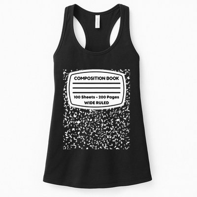 Composition Notebook Costume Matching Group Halloween Womens Tank Top